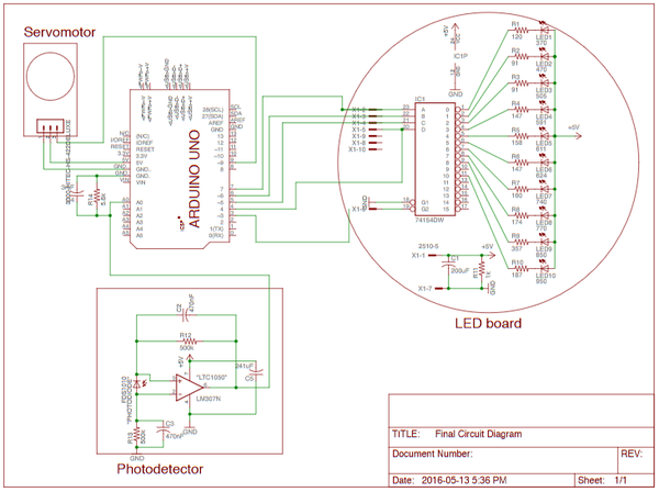 Электронная схема спектрофотометра на базе LED